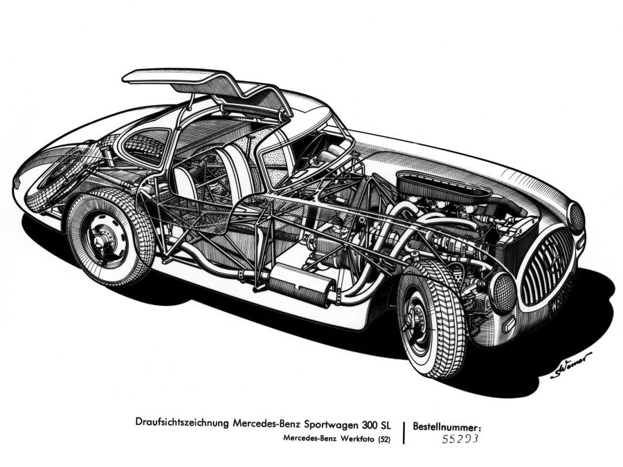  Mercedes-Benz 300 SL 1954 года  (фото 28 из 88)